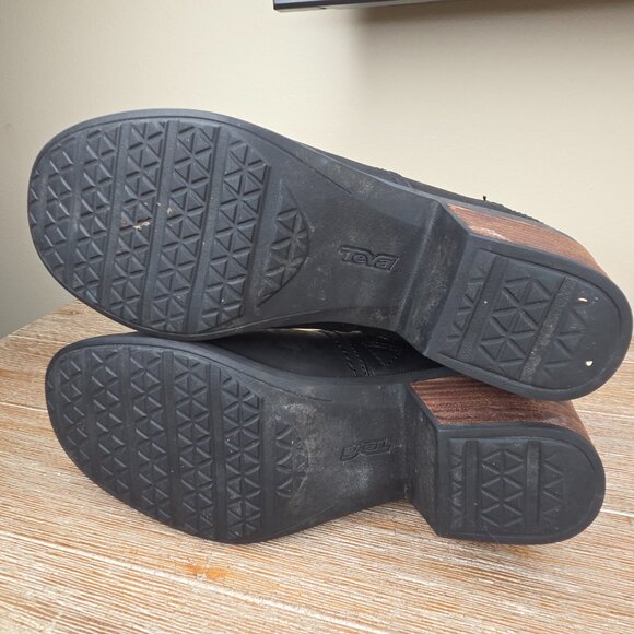 Teva Women's Foxy Ankle Boots Booties Size 9 Black Zip Up 1012462 Moto Minimalis - Picture 8 of 11